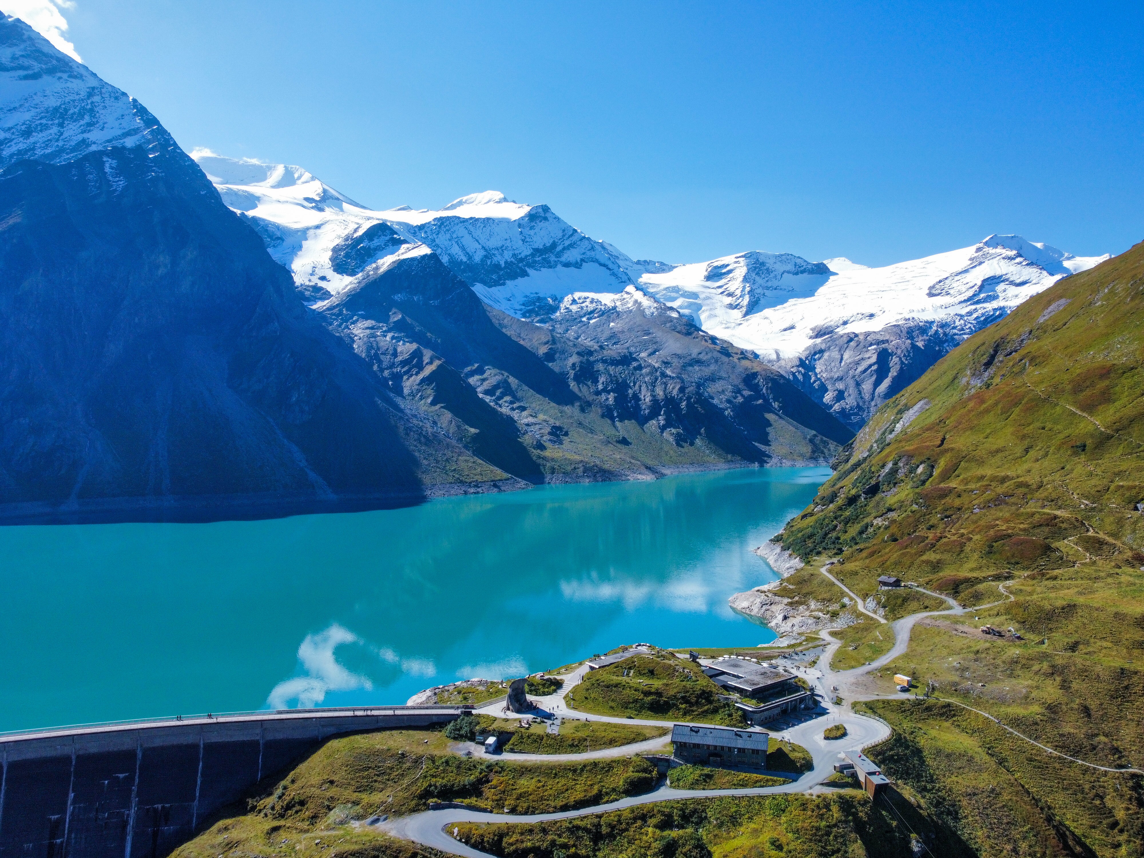 Foto von Kapruner Stausee von oben