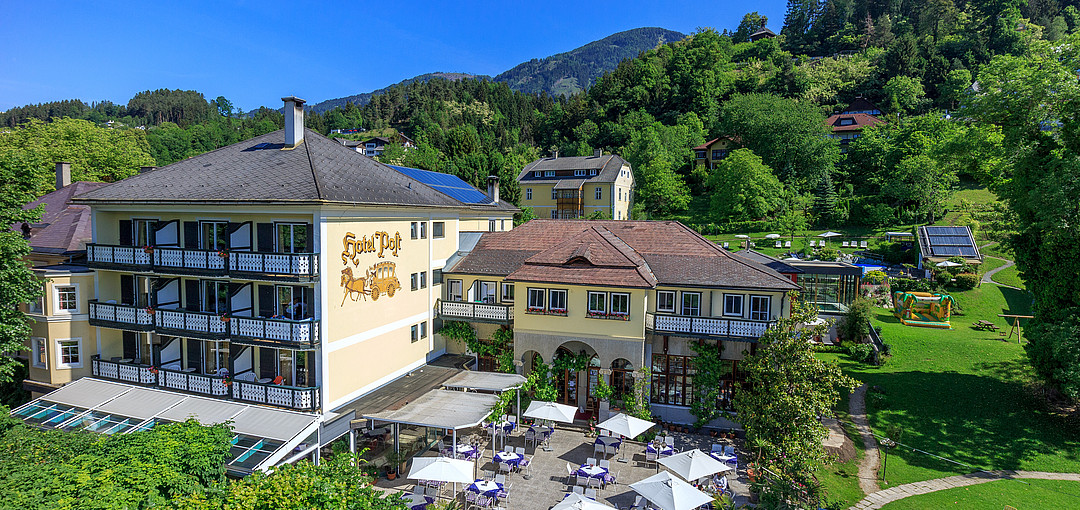 Das Familienhotel Post in Millstatt Außenansicht Das Familienhotel Post