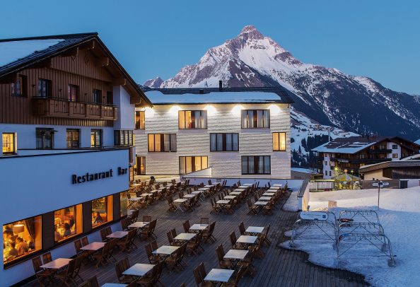 Das Sporthotel Steffisalp in Warth Außenansicht Das Sporthotel Steffisalp