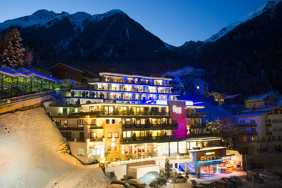 Das Hotel Fliana in Ischgl Außenansicht Hotel Fliana