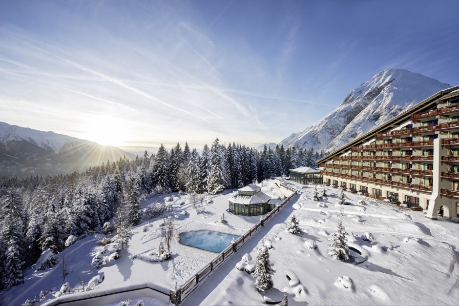 Das Interalpen-Hotel Tyrol GmbH in Telfs-Buchen Außenansicht Interalpen-Hotel Tyrol GmbH