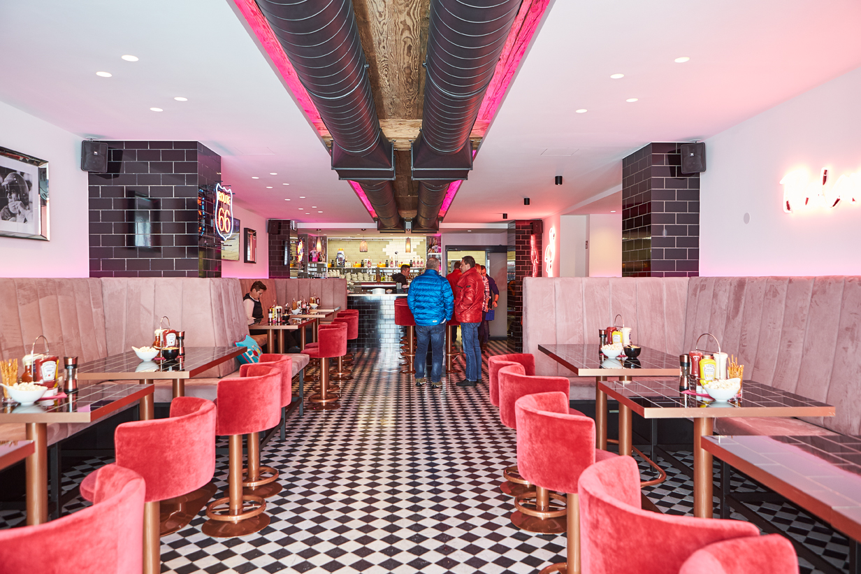 Lazy Flamingo Diner Foto von Innenansicht des Lazy Flamingo Dinersin