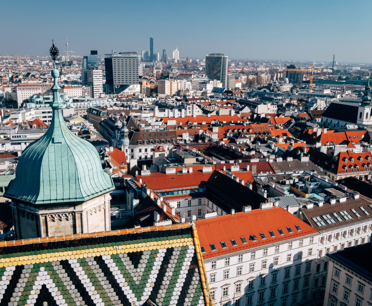 Wien von oben Foto aus der Vogelperspektive auf Wien