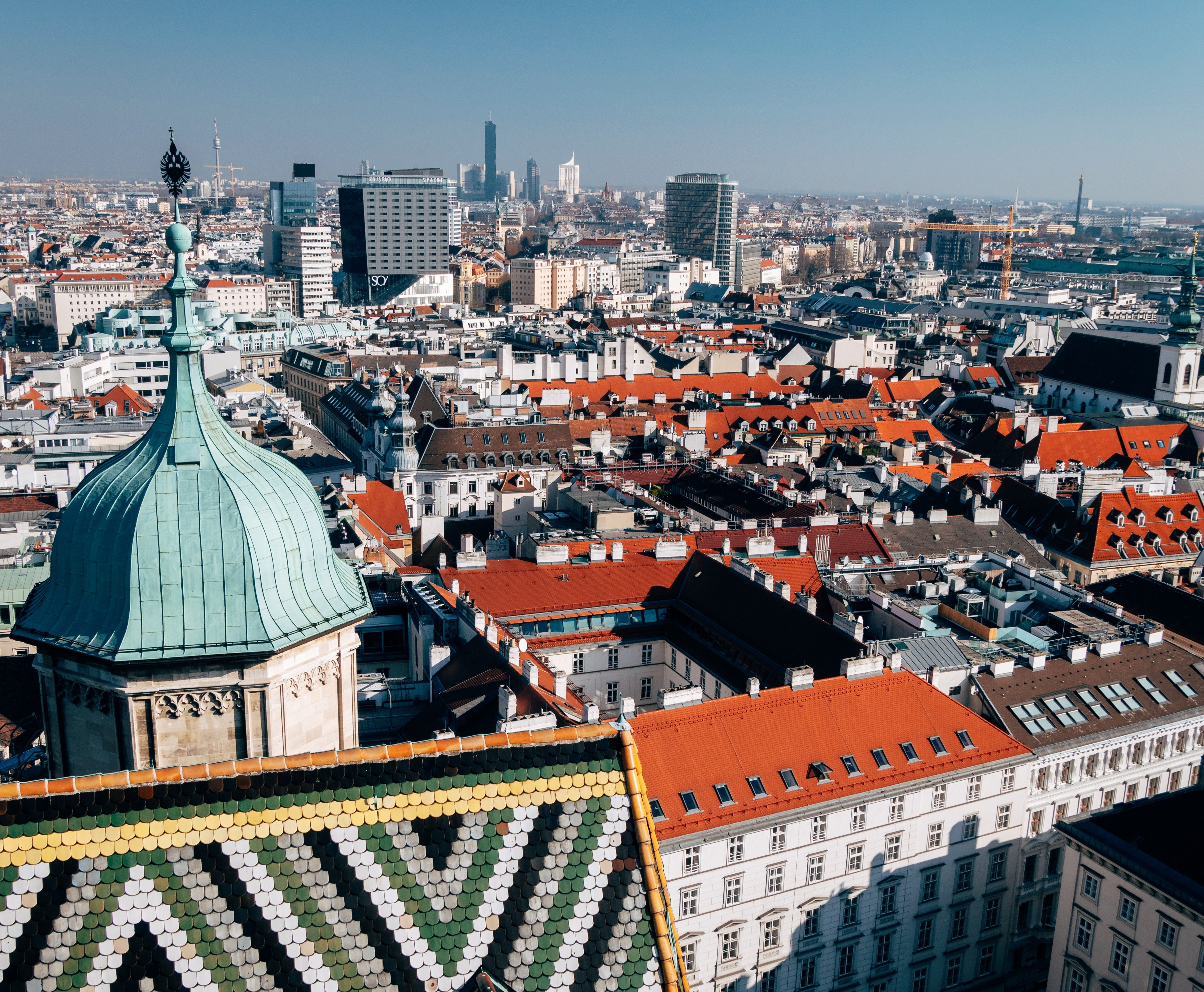 Foto aus der Vogelperspektive auf Wien